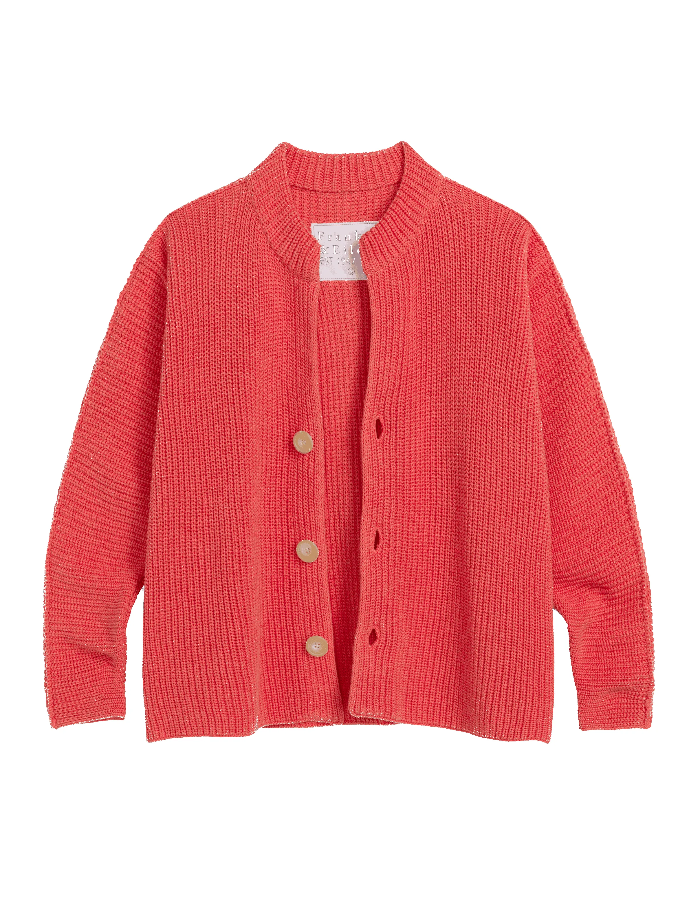 MONTECITO CARDIGAN Lobster, Pure Italian Cotton sold by Frank & Eileen product image thumbnail 4