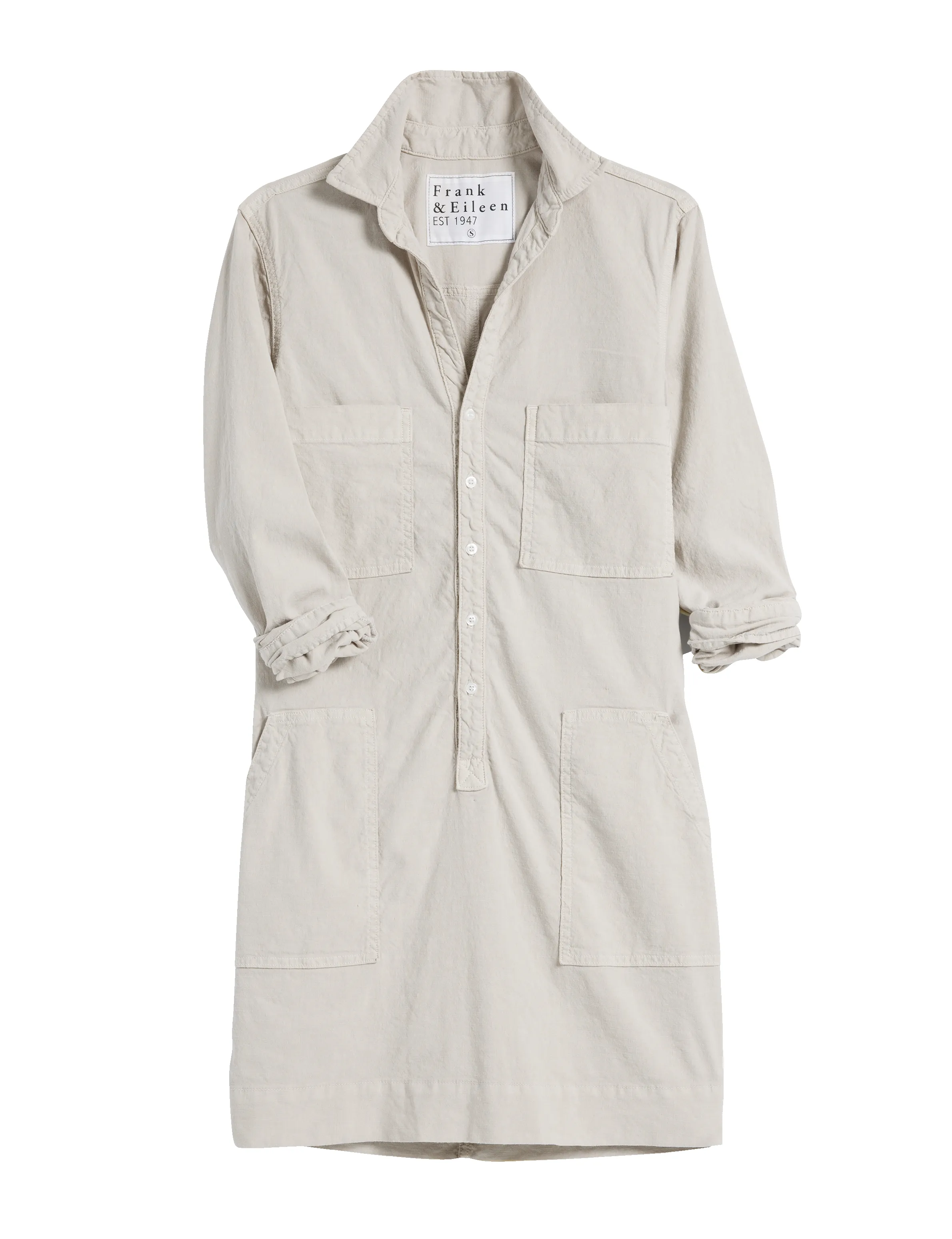 IRELAND DRESS Cement, Italian Performance Linen sold by Frank & Eileen product image thumbnail 4