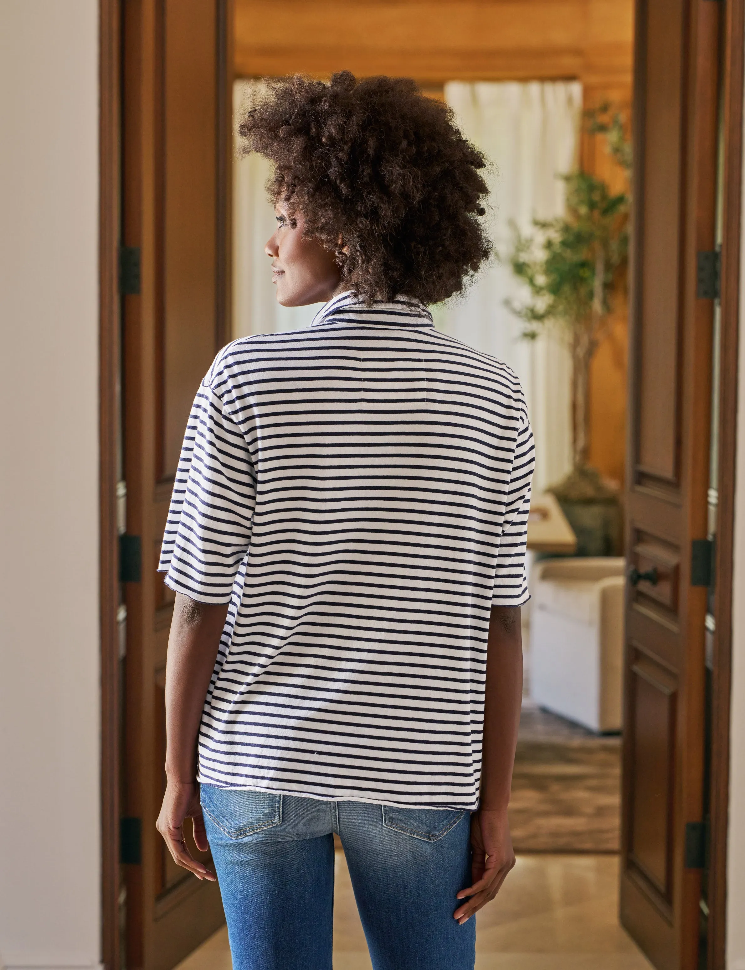 PATTY Navy French Stripe, Heritage Jersey sold by Frank & Eileen product image thumbnail 2