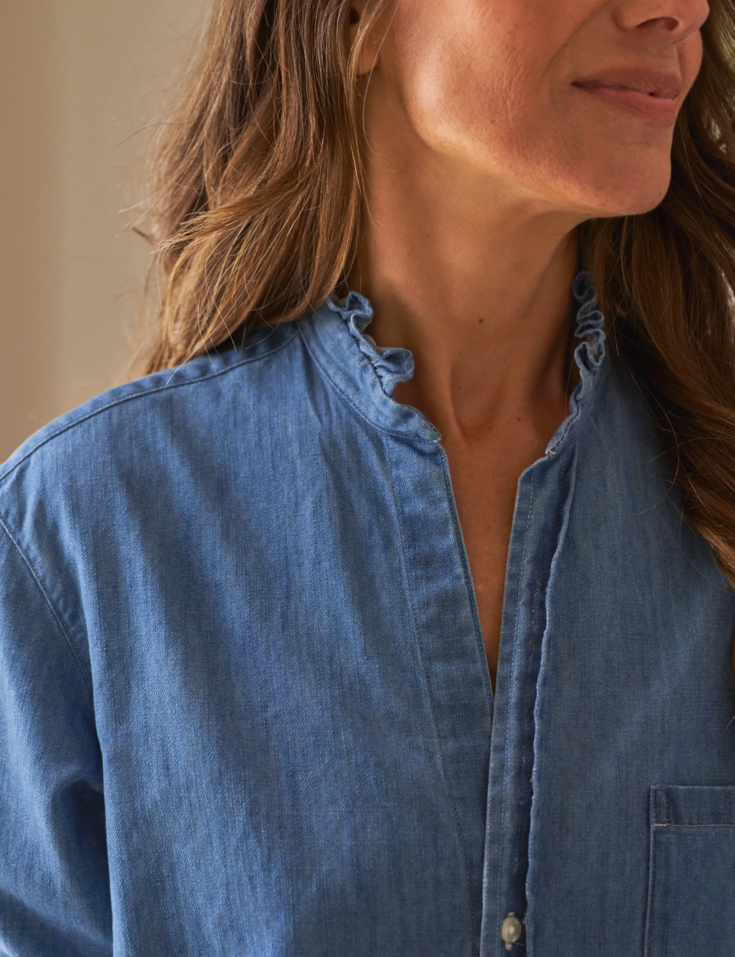 MARY RUFFLE Vintage Stonewashed Indigo, Famous Denim sold by Frank & Eileen product image thumbnail 3