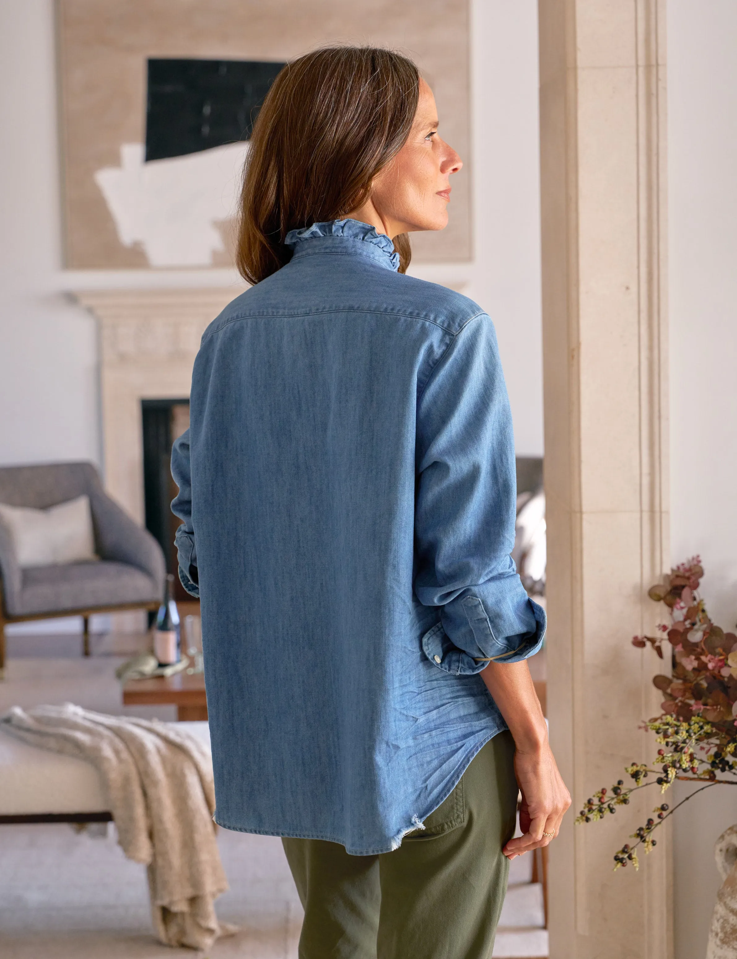 EILEEN RUFFLE Vintage Stonewashed Indigo, Famous Denim sold by Frank & Eileen product image thumbnail 2