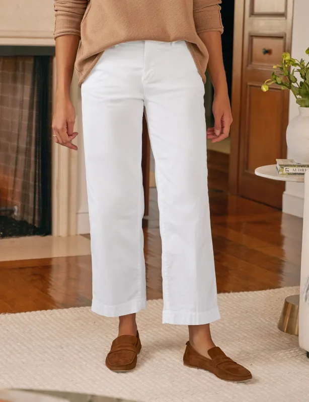 WESTPORT White, Italian Performance Twill sold by Frank & Eileen