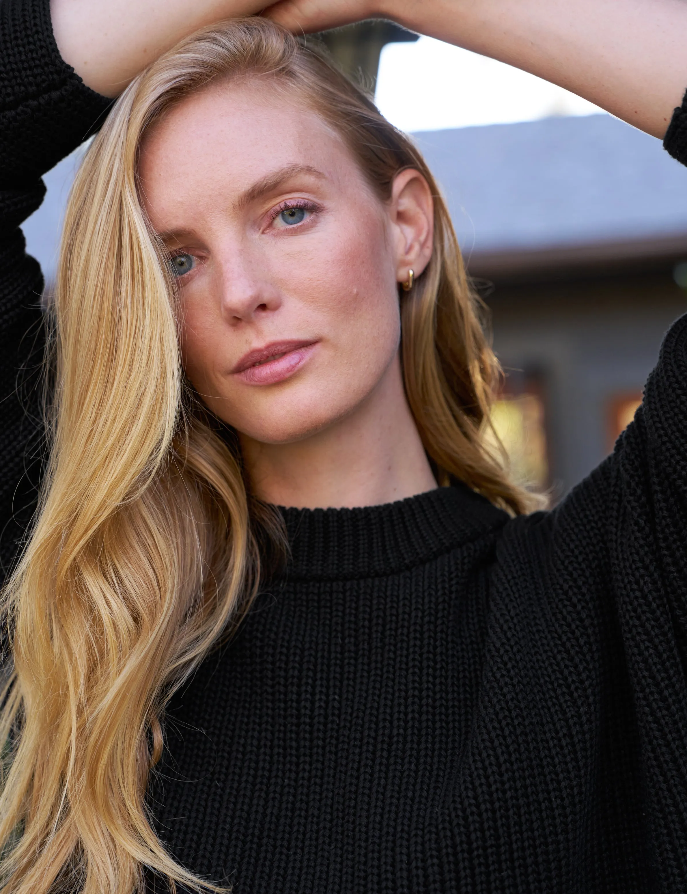 MONTECITO SWEATER Black, Pure Italian Cotton sold by Frank & Eileen product image thumbnail 3