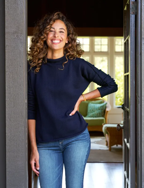 MONTEREY Navy, Pure Italian Cotton sold by Frank & Eileen