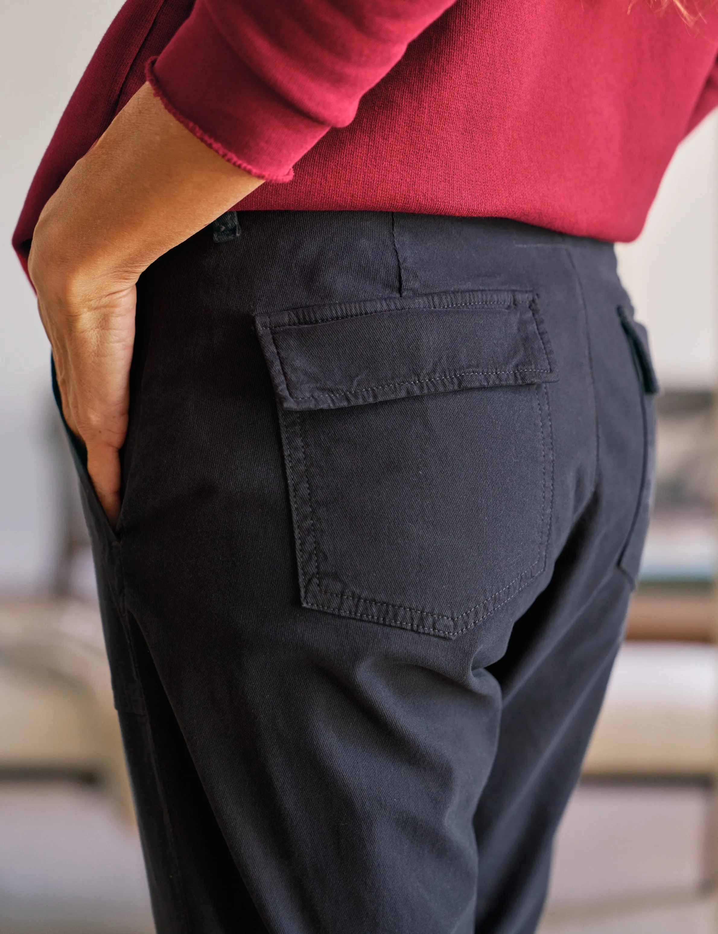 BLACKROCK Washed Black, Italian Peached Twill sold by Frank & Eileen product image thumbnail 3