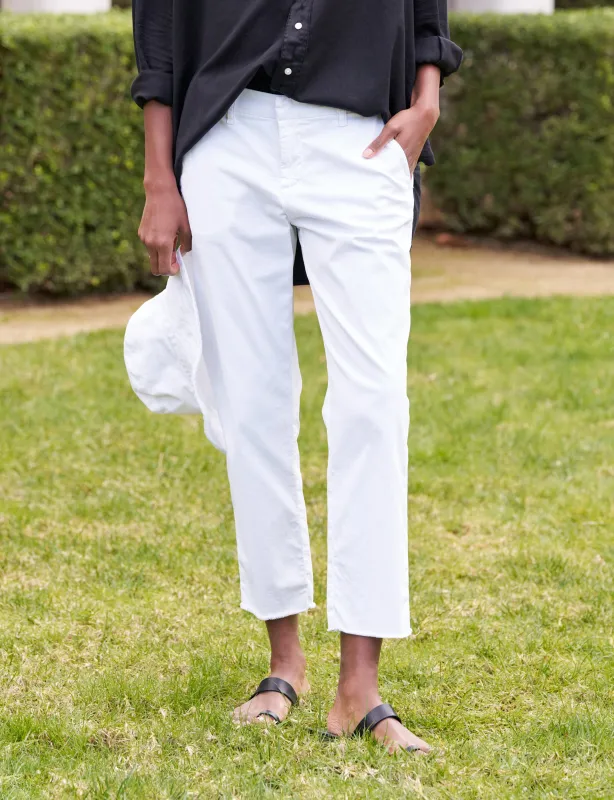 WICKLOW White, Italian Performance Twill sold by Frank & Eileen