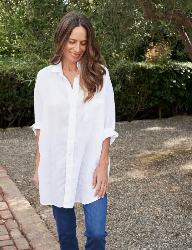 MACKENZIE White, Lived-in Linen made by Frank & Eileen