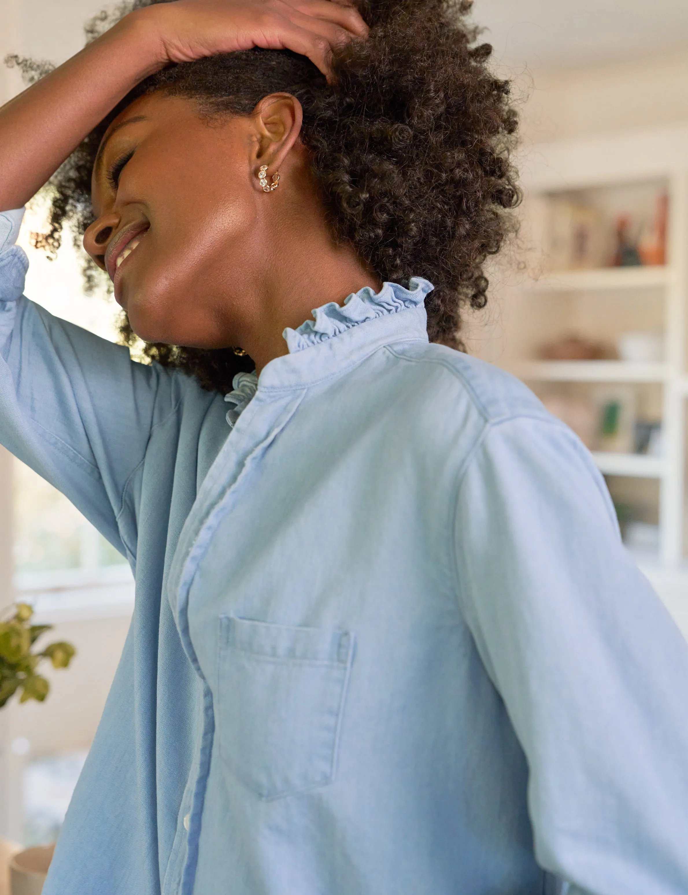 EILEEN RUFFLE Classic Blue Wash, Famous Denim sold by Frank & Eileen product image thumbnail 3