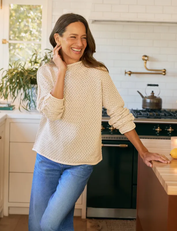 MONTEREY POINTELLE Sand, Pure Italian Cotton sold by Frank & Eileen