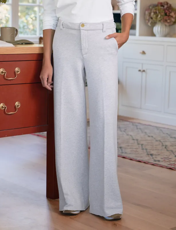 RILEY Gray Melange, Triple Fleece sold by Frank & Eileen