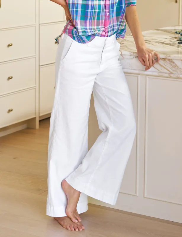 WEST VILLAGE White, Italian Performance Linen sold by Frank & Eileen