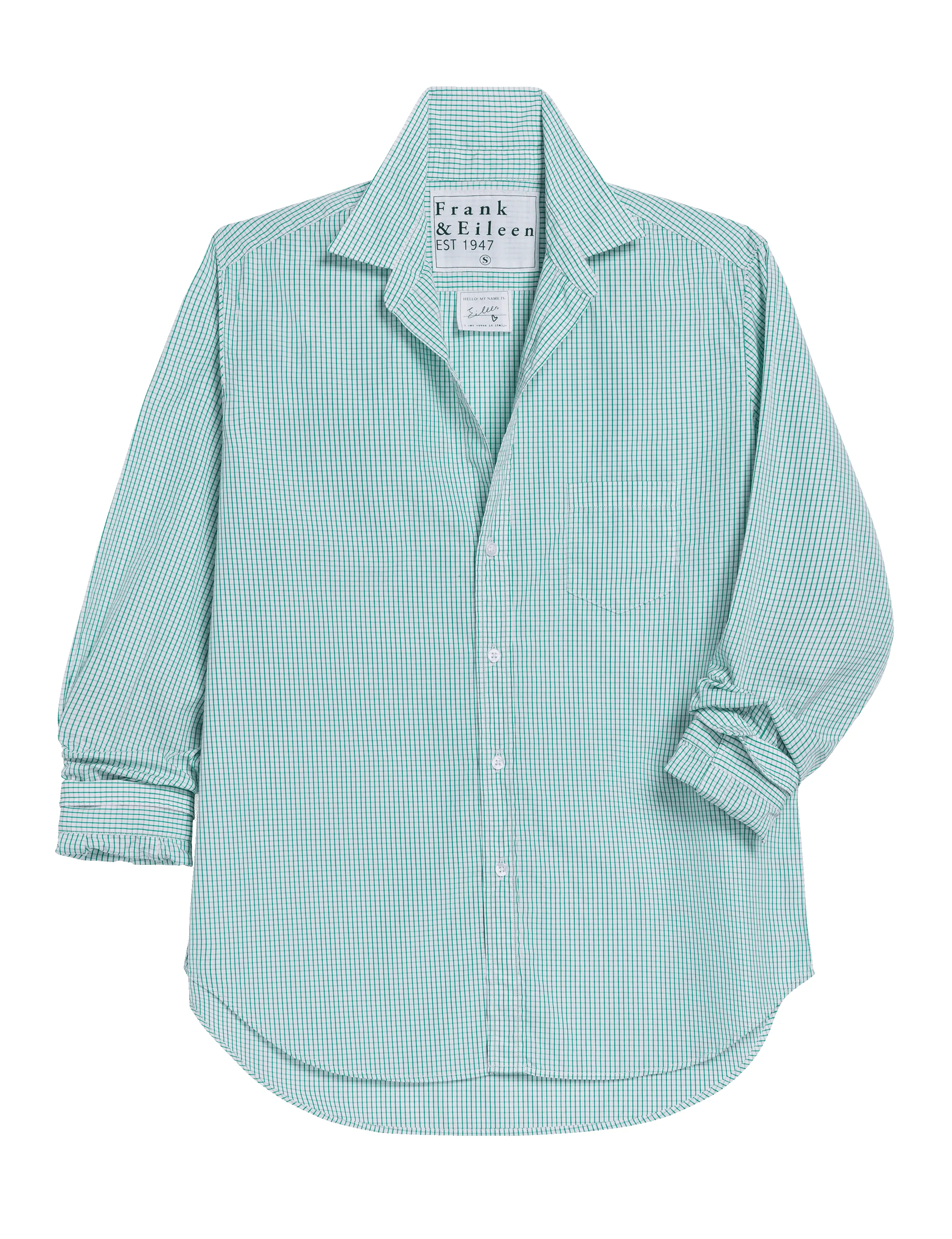 EILEEN White and Green Check, Superluxe sold by Frank & Eileen