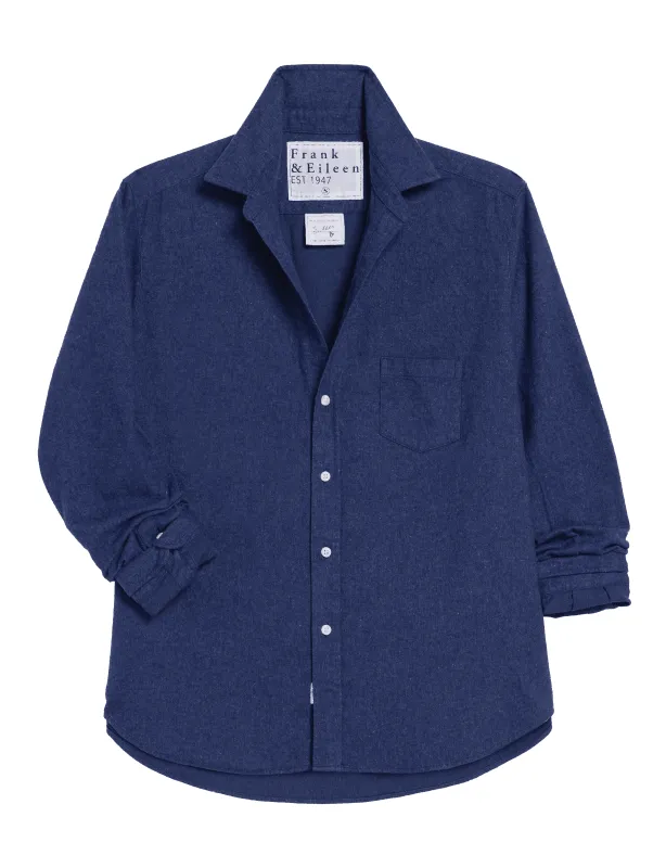 EILEEN Blue Melange, Italian Flannel sold by Frank & Eileen