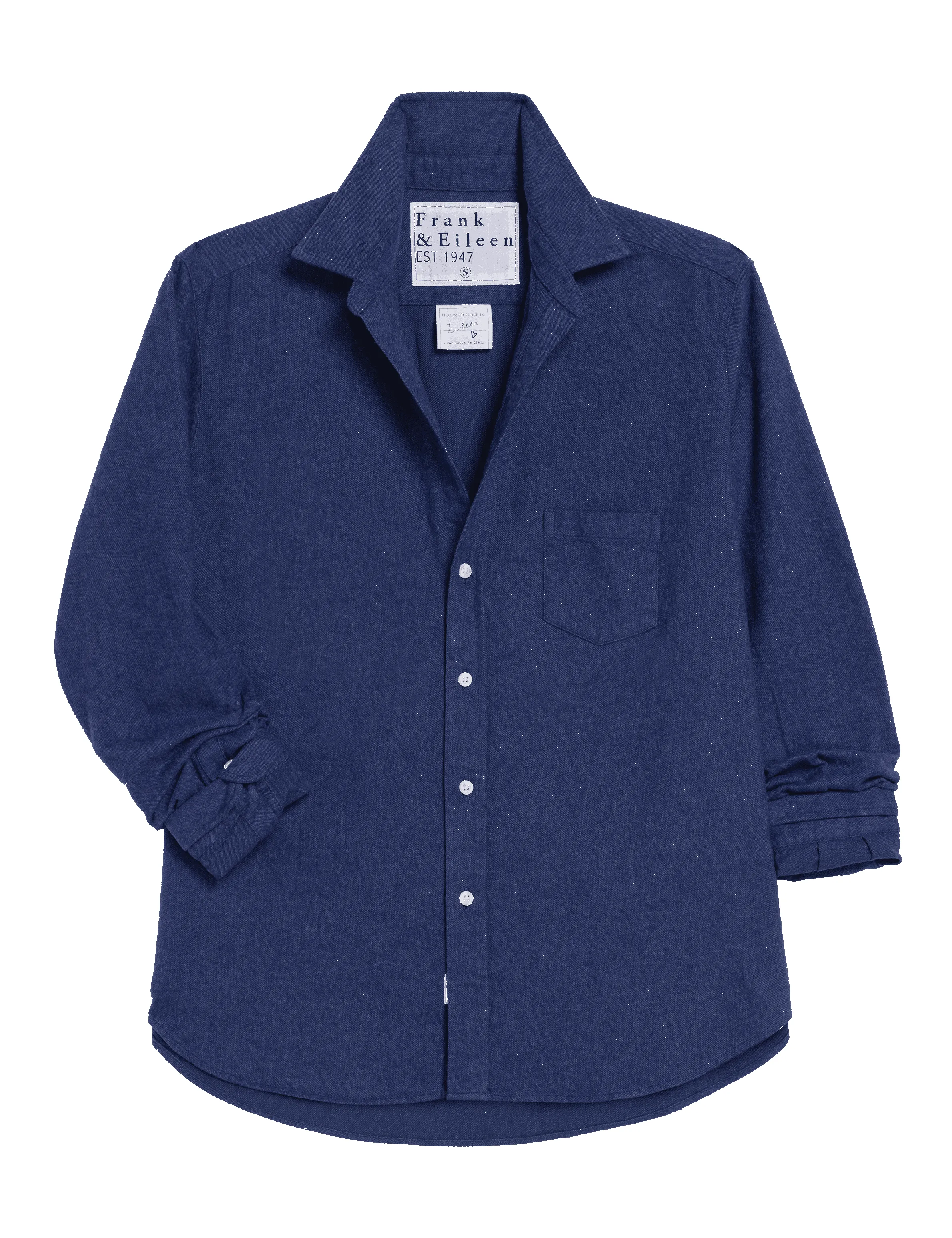 EILEEN Blue Melange, Italian Flannel sold by Frank & Eileen