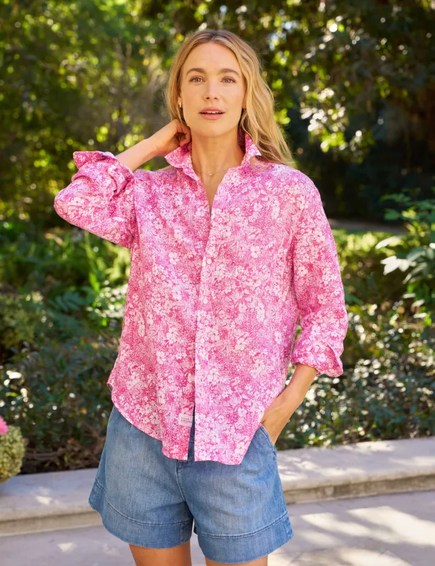 EILEEN Pink Floral, Italian Classic Linen made by Frank & Eileen