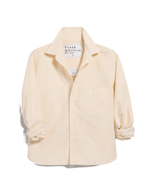 SILVIO Yellow Stripe, Italian Brushed Oxford sold by Frank & Eileen