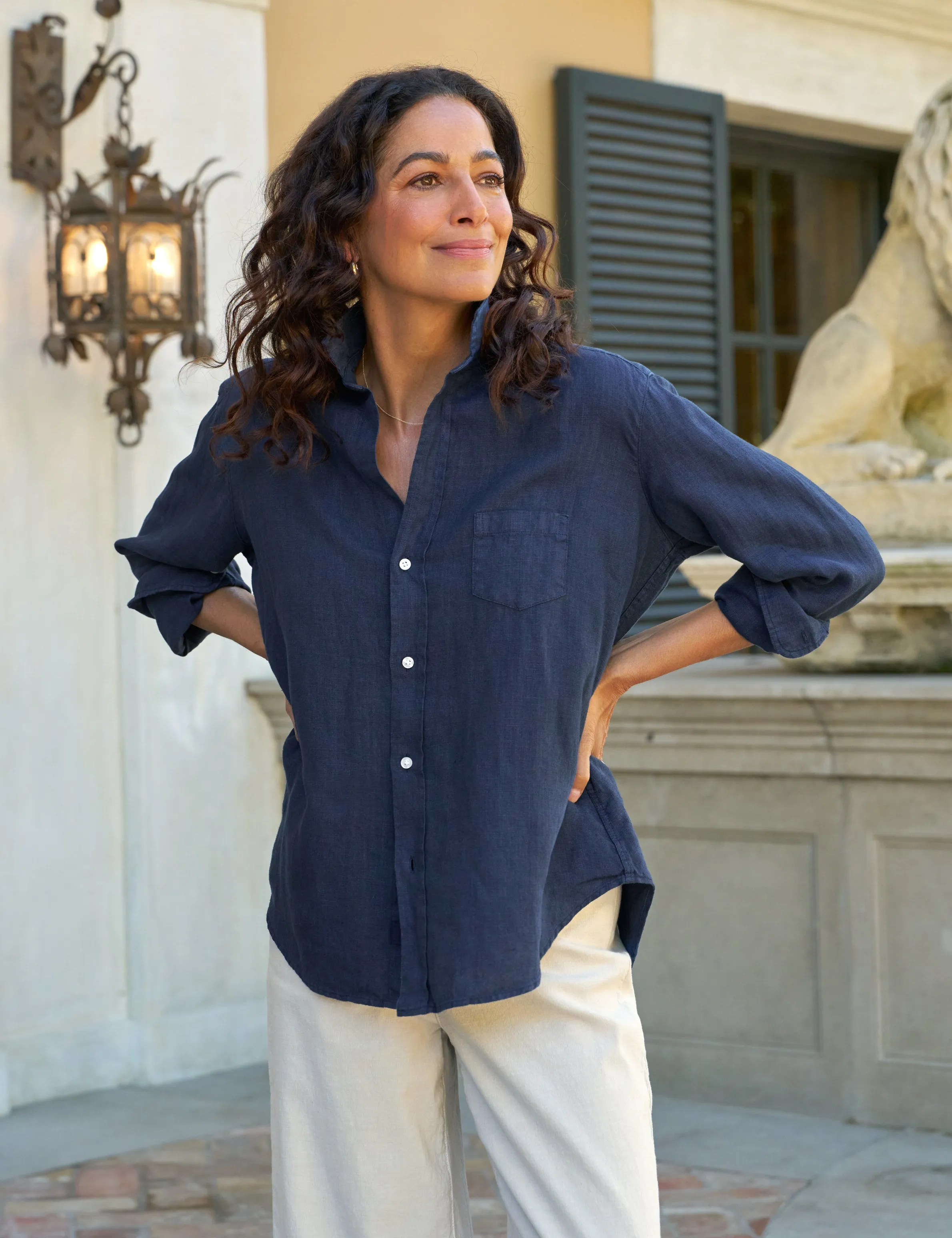 EILEEN Navy, Washed Linen sold by Frank & Eileen product image thumbnail 4