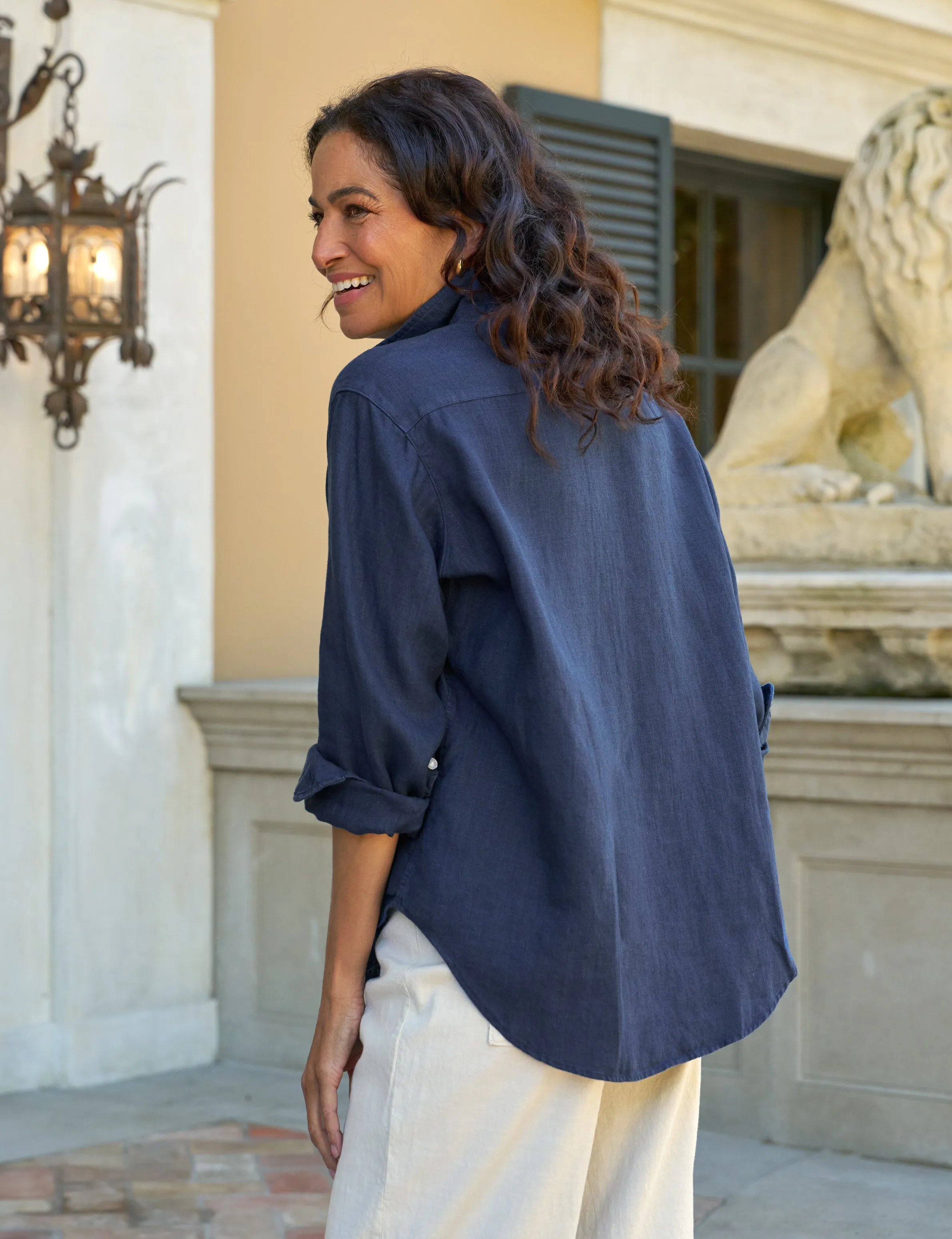 EILEEN Navy, Washed Linen sold by Frank & Eileen product image thumbnail 2