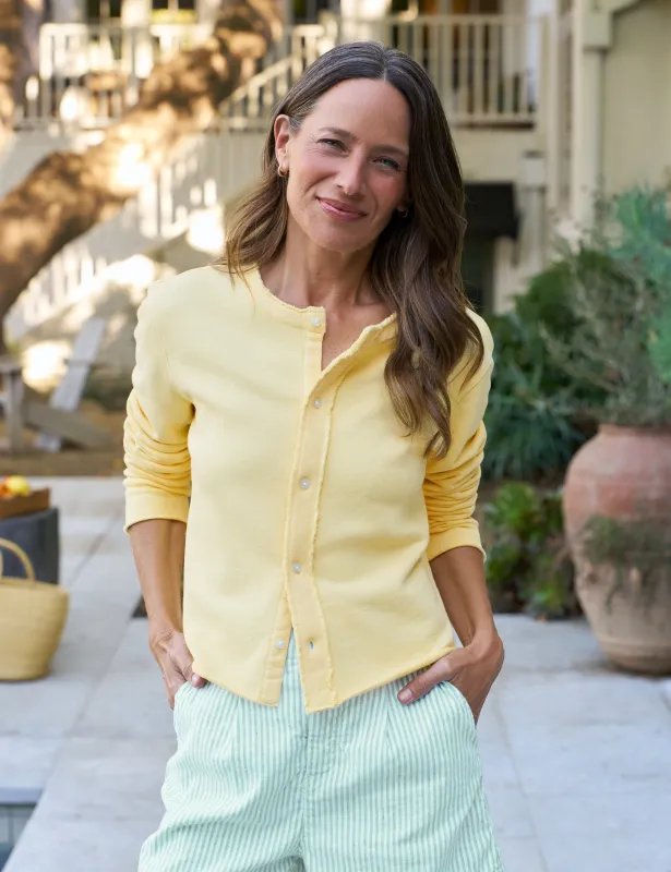 JACKIE Lemon Yellow, Triple Fleece made by Frank & Eileen