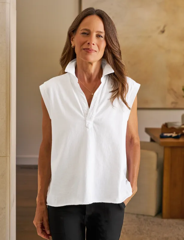 OLIVIA White, Vintage Jersey made by Frank & Eileen