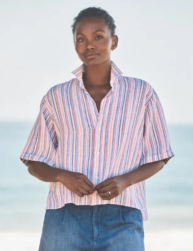 ROSIE Multi Stripe, Italian Classic Linen made by Frank & Eileen