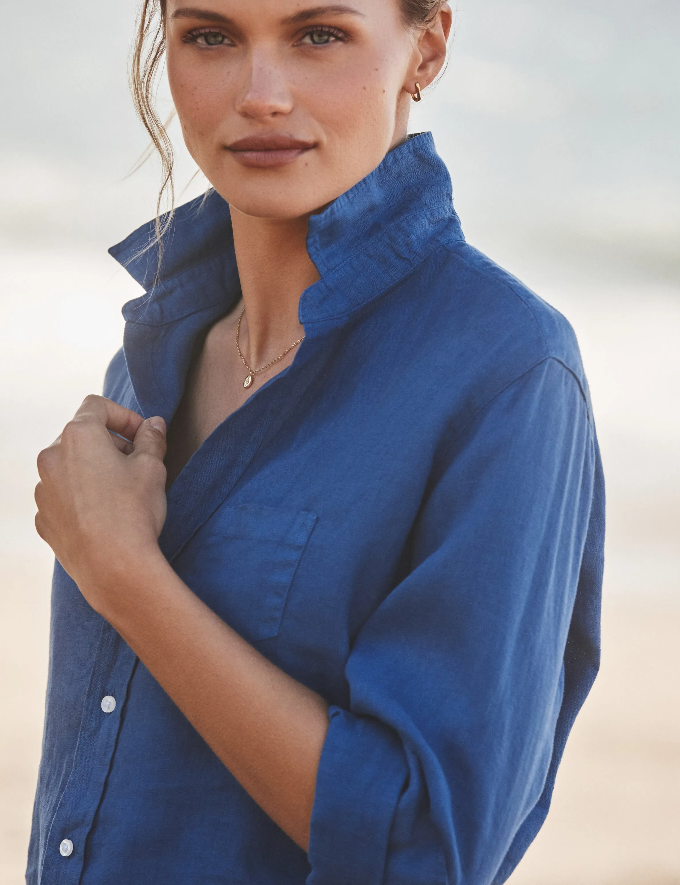 EILEEN Cabo Blue, Washed Linen sold by Frank & Eileen product image thumbnail 3