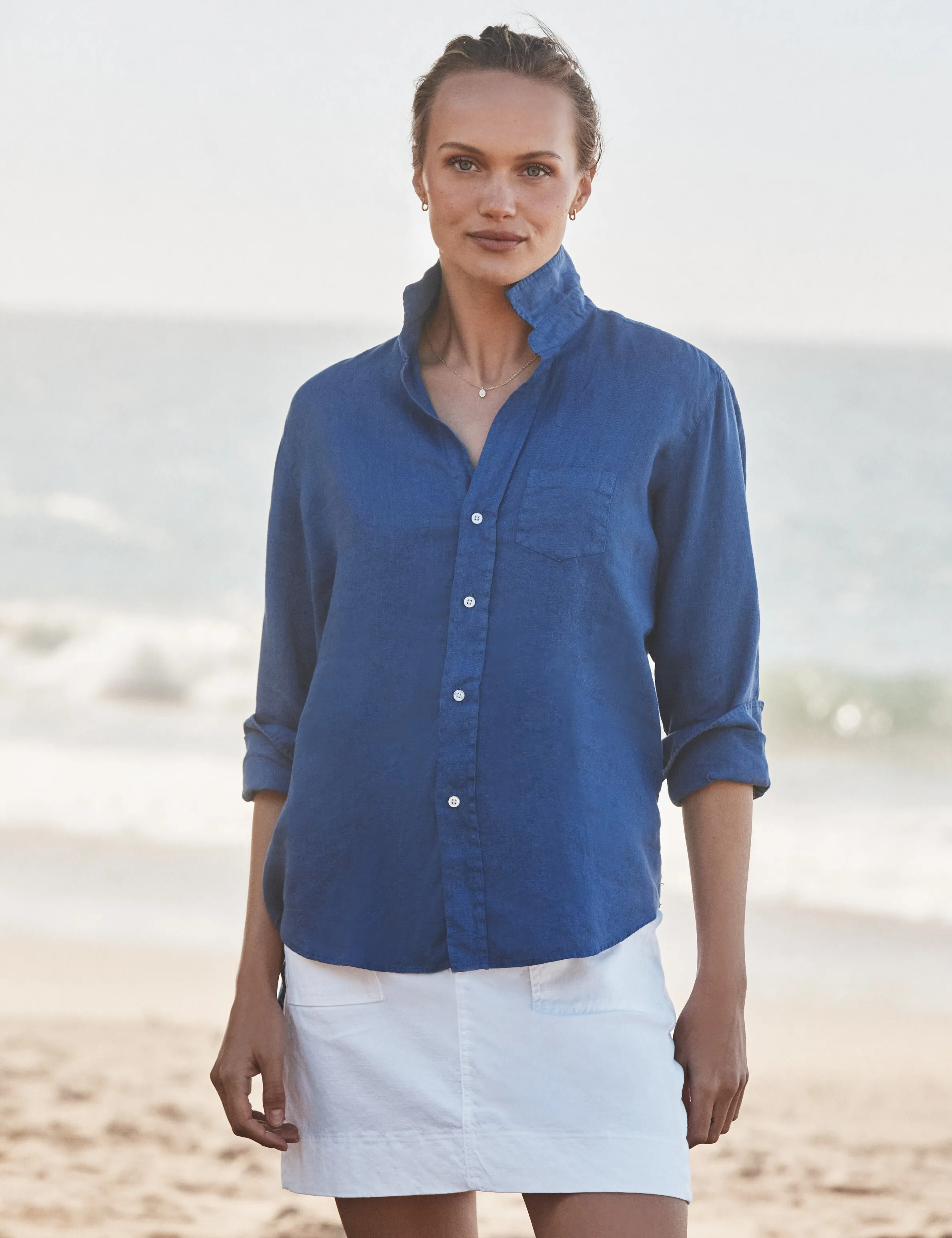 EILEEN Cabo Blue, Washed Linen sold by Frank & Eileen