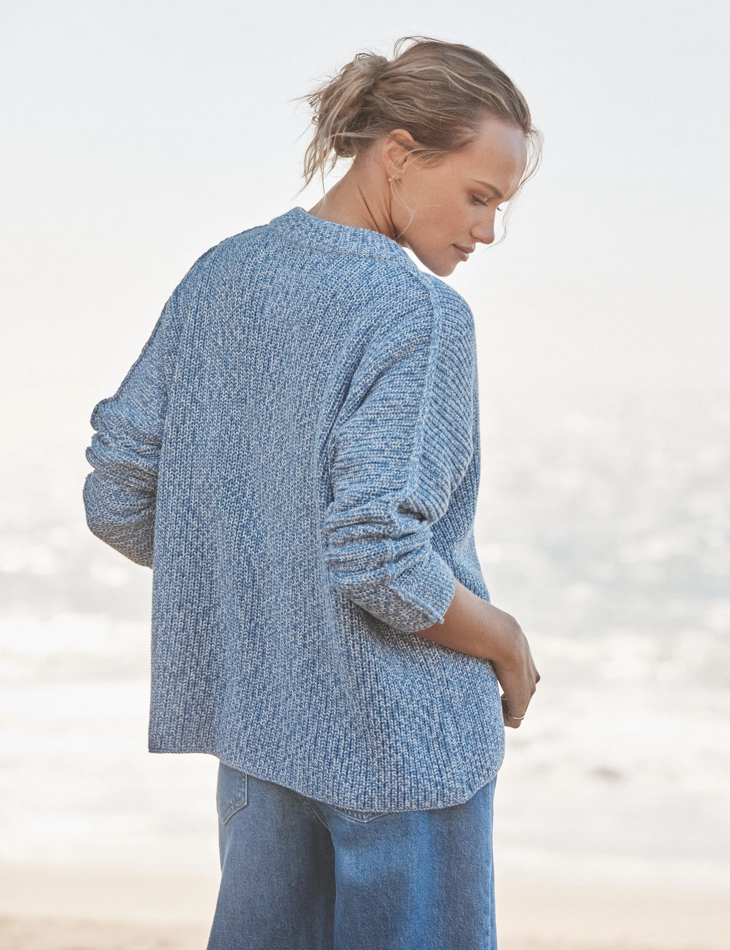 MONTECITO CARDIGAN Coast, Pure Italian Cotton sold by Frank & Eileen product image thumbnail 2