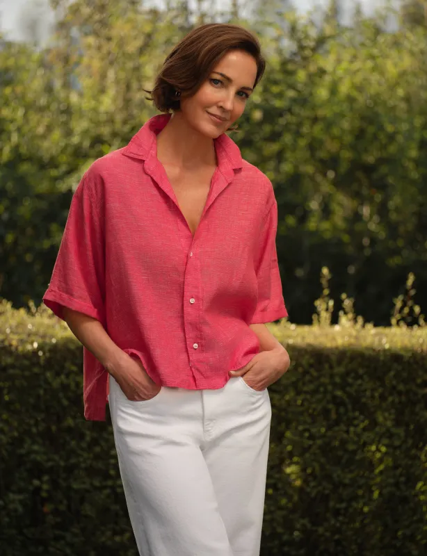 ROSIE Red, Italian Classic Linen made by Frank & Eileen