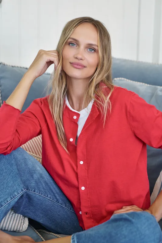 JACKIE Cherry, Vintage Jersey made by Frank & Eileen