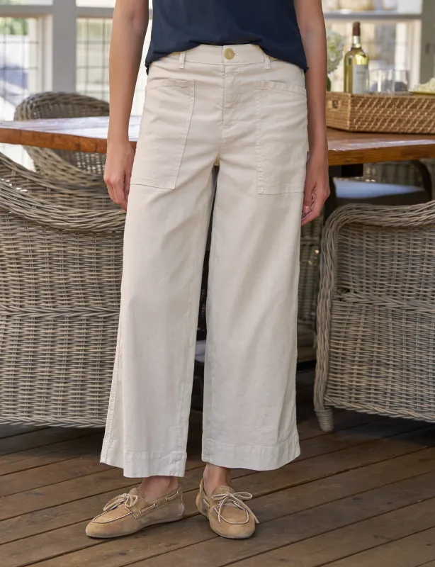 LIMERICK CROP Cement, Italian Performance Linen made by Frank & Eileen