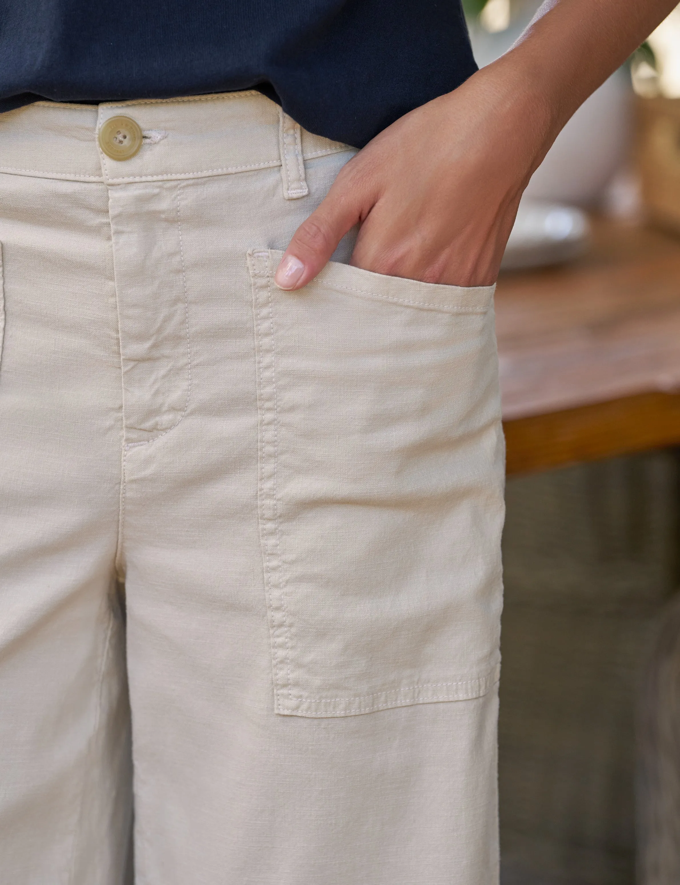 LIMERICK CROP Cement, Italian Performance Linen sold by Frank & Eileen product image thumbnail 3