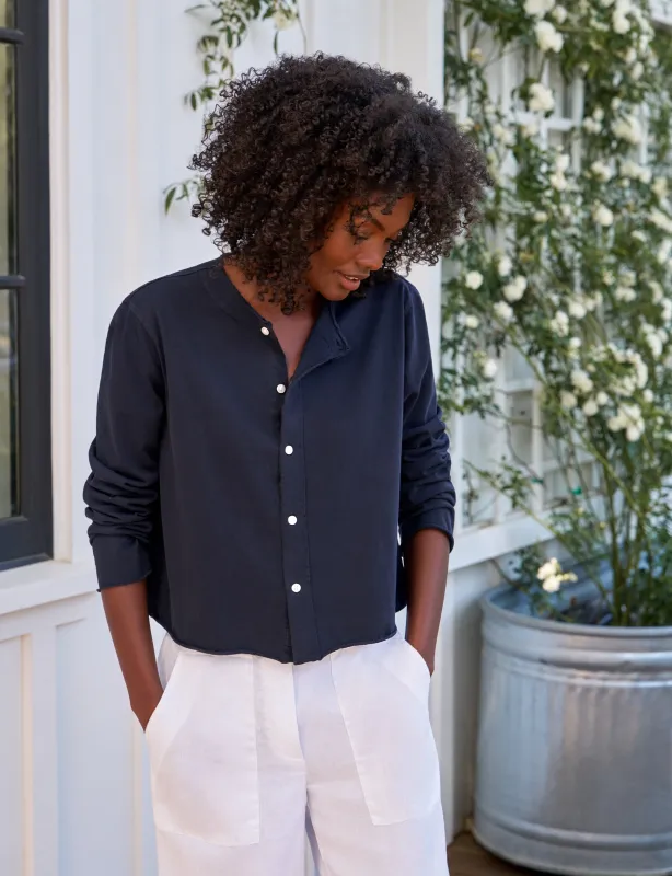 JACKIE Classic Navy, Vintage Jersey made by Frank & Eileen