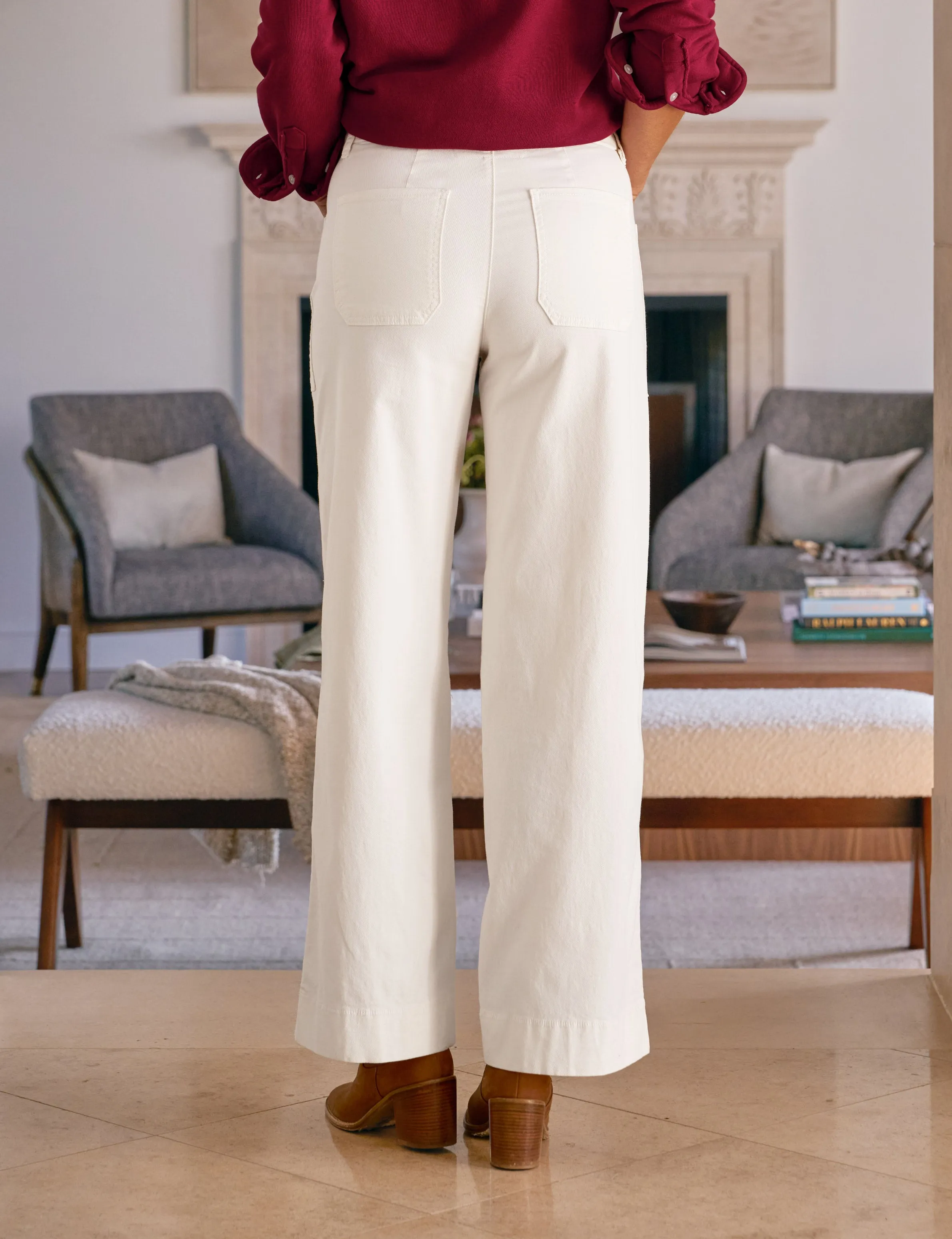 LIMERICK 31" Chalk, Italian Peached Twill sold by Frank & Eileen product image thumbnail 2