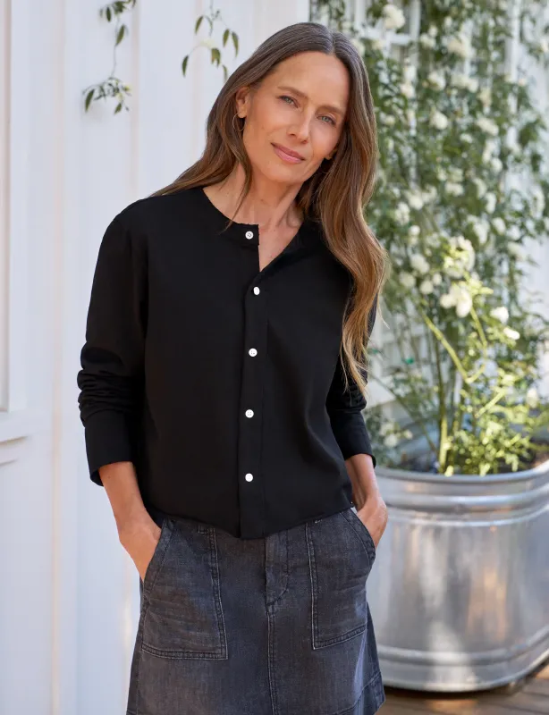 JACKIE Black, Vintage Jersey made by Frank & Eileen