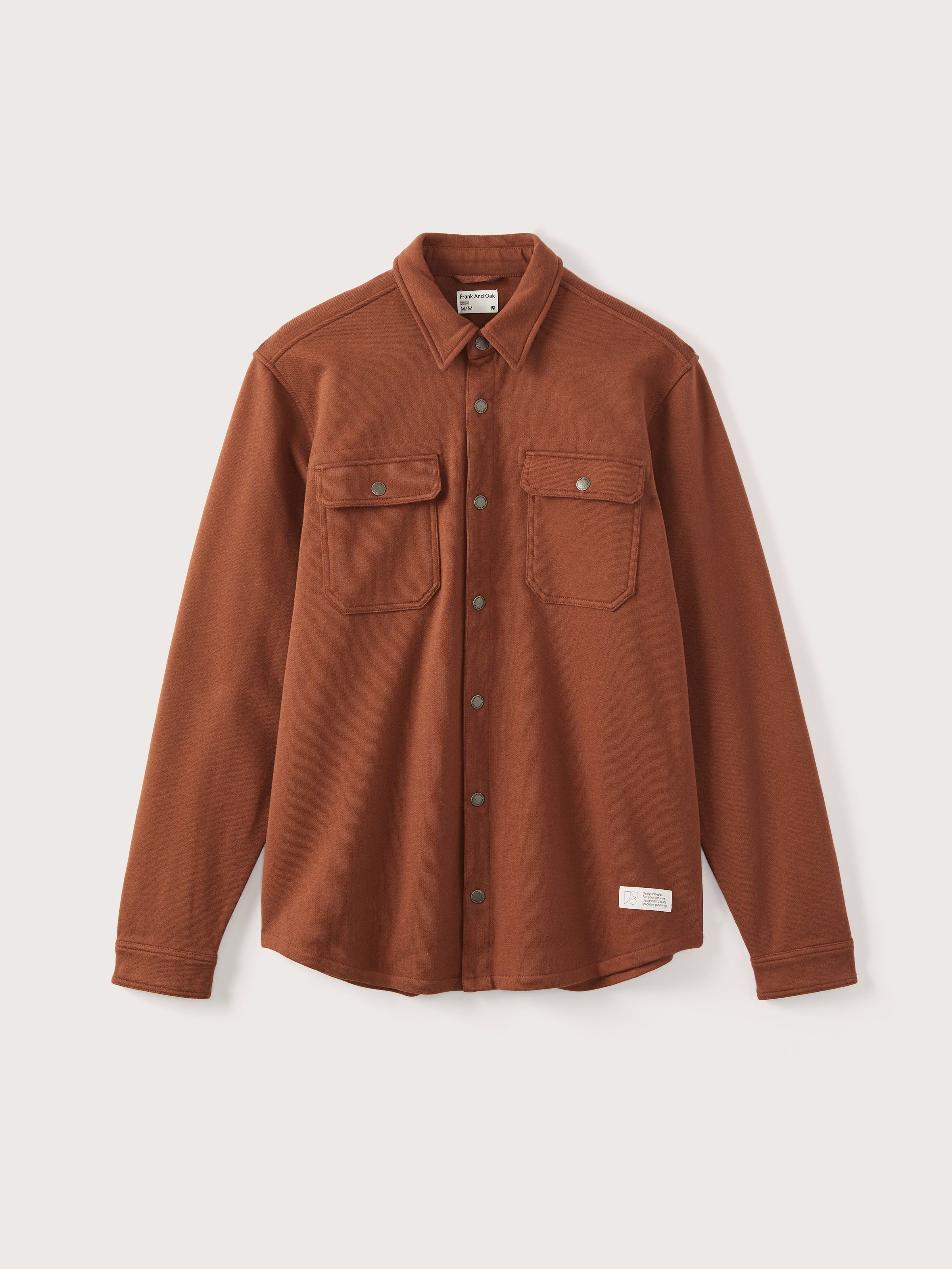 The French Terry Overshirt in Cappuccino sold by Frank & Oak product image thumbnail 2