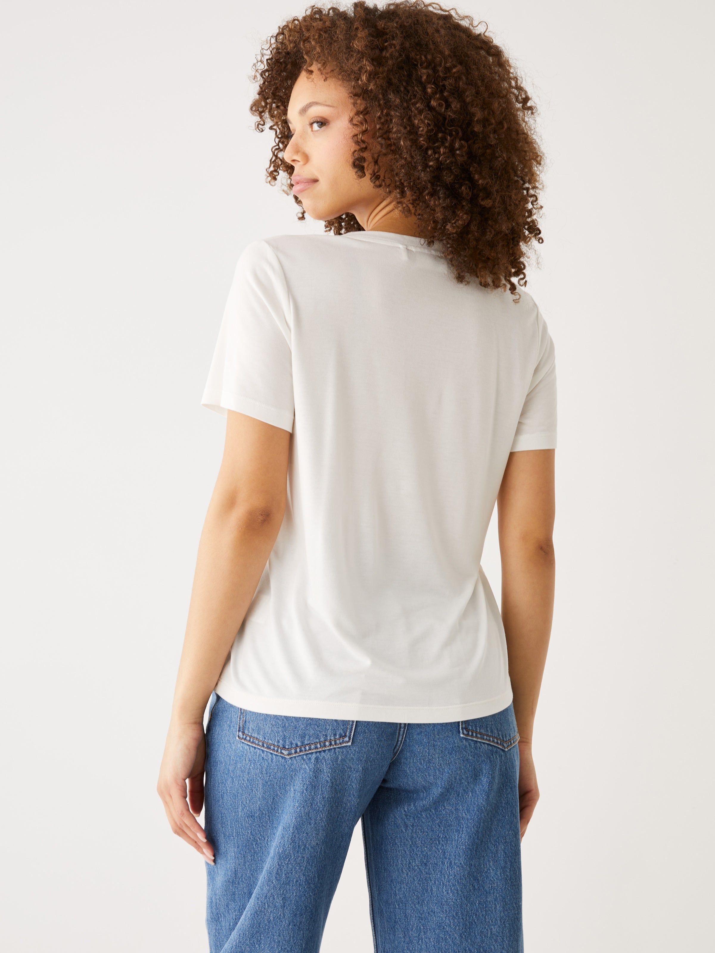 The SuperSoft V-Neck T-Shirt in White sold by Frank & Oak product image thumbnail 3