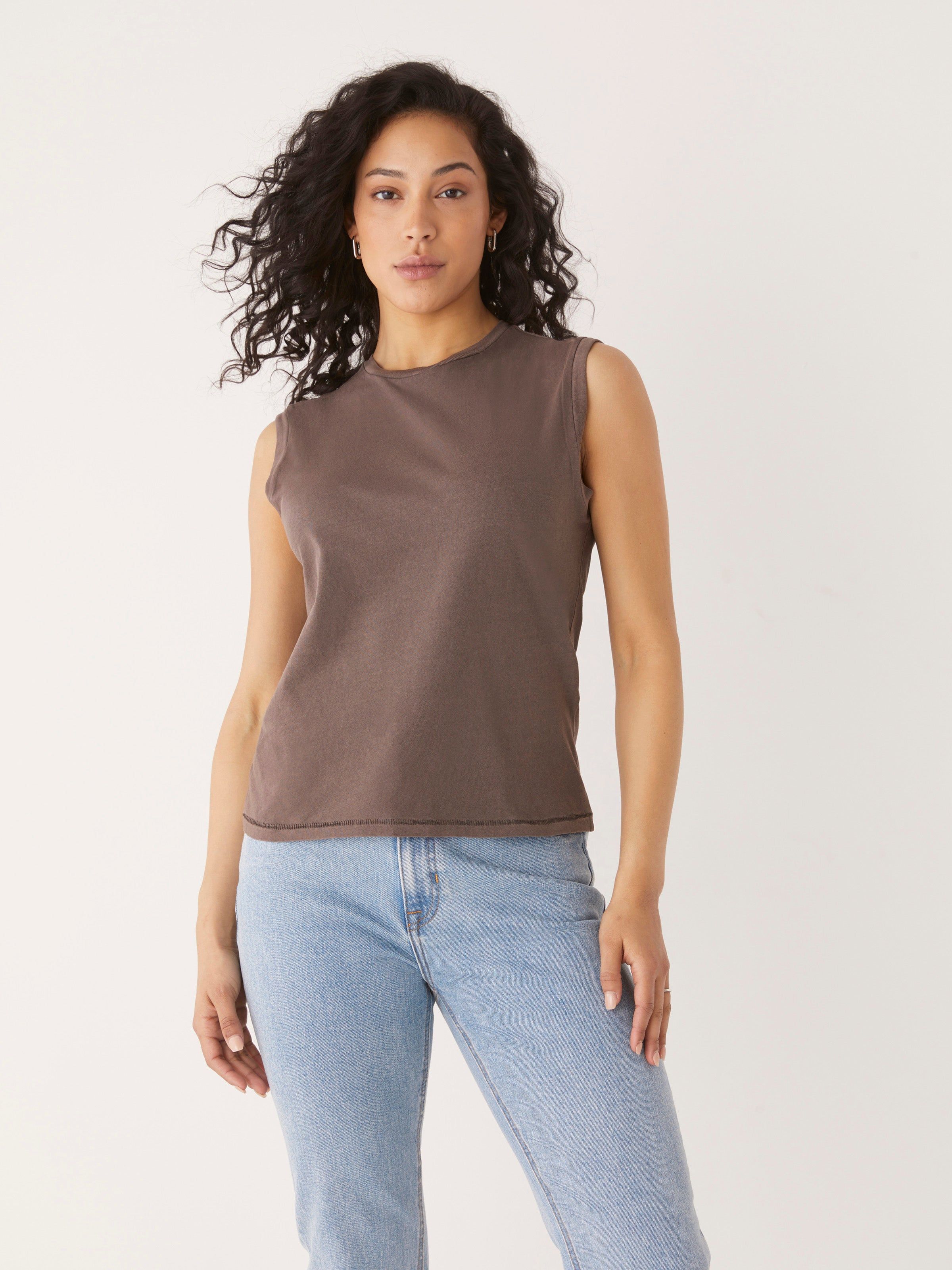The Essential Tank Top in Dark Brown sold by Frank & Oak product image thumbnail 2
