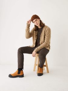 The Boucle Knit Sweater in Walnut sold by Frank & Oak