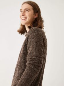 The Boucle Knit Sweater in Walnut sold by Frank & Oak