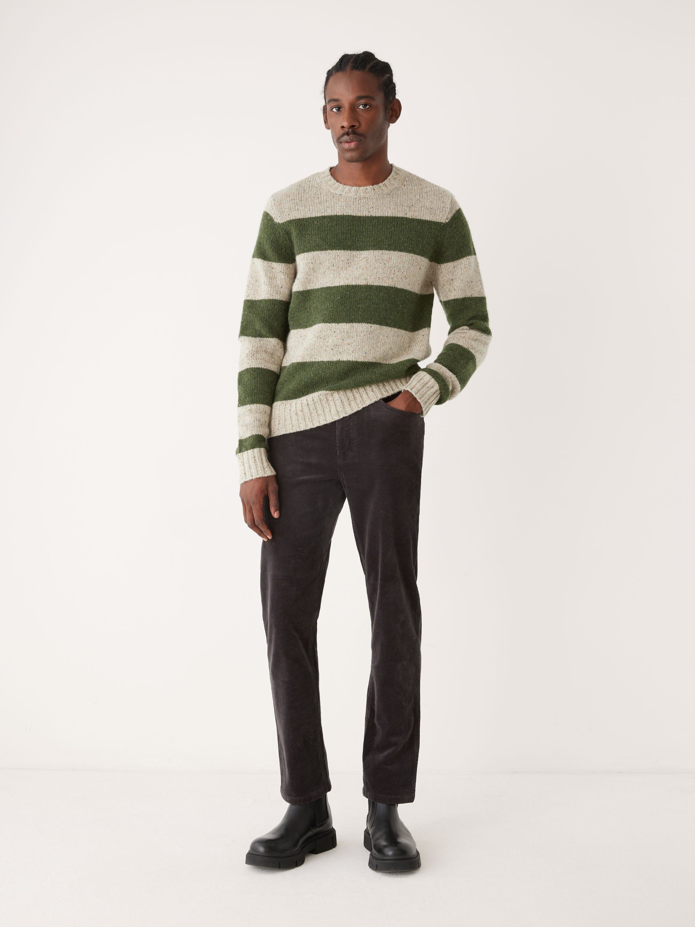 The Lambswool Crewneck Sweater in Forest Green sold by Frank & Oak product image thumbnail 3