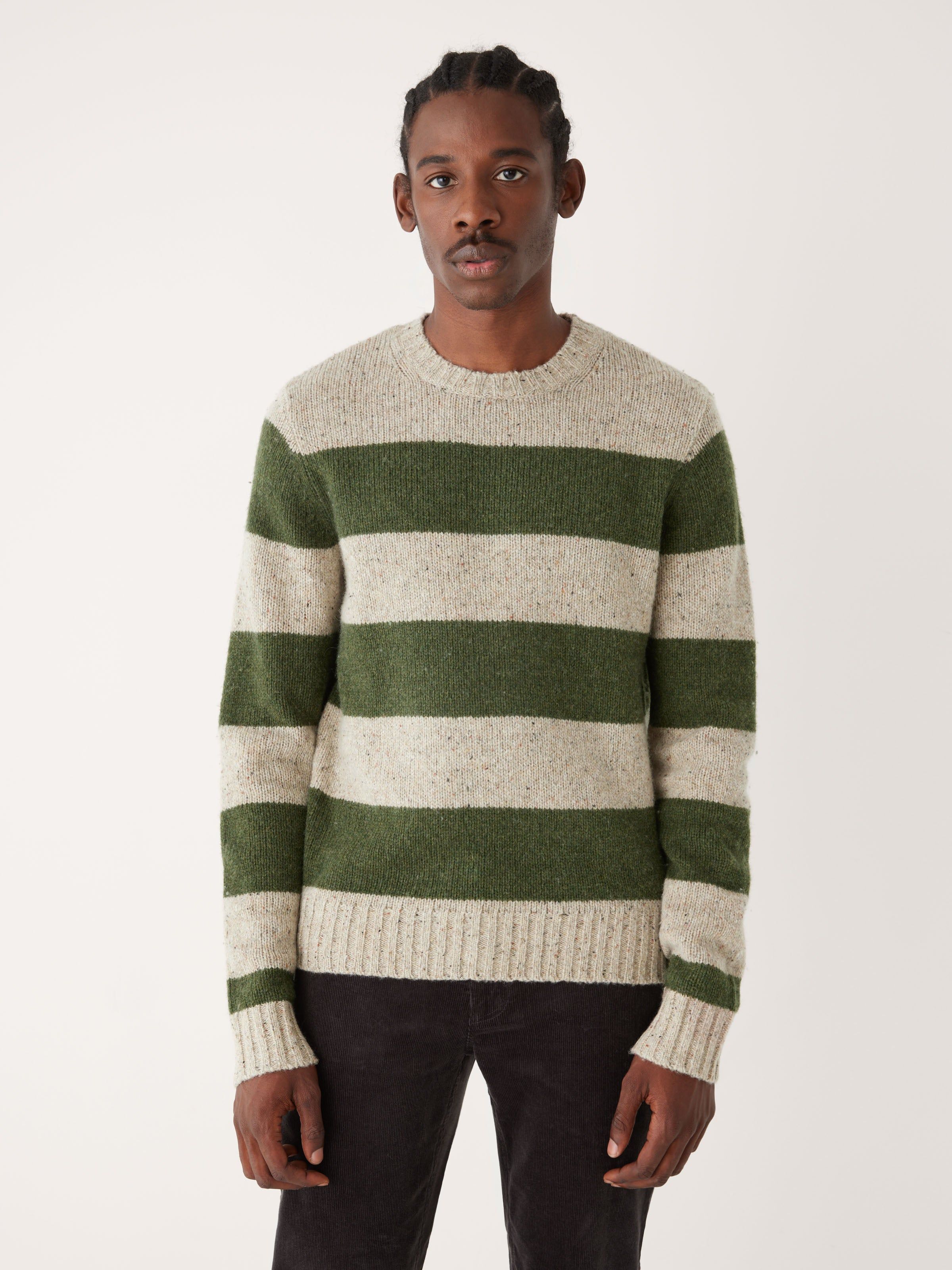The Lambswool Crewneck Sweater in Forest Green sold by Frank & Oak