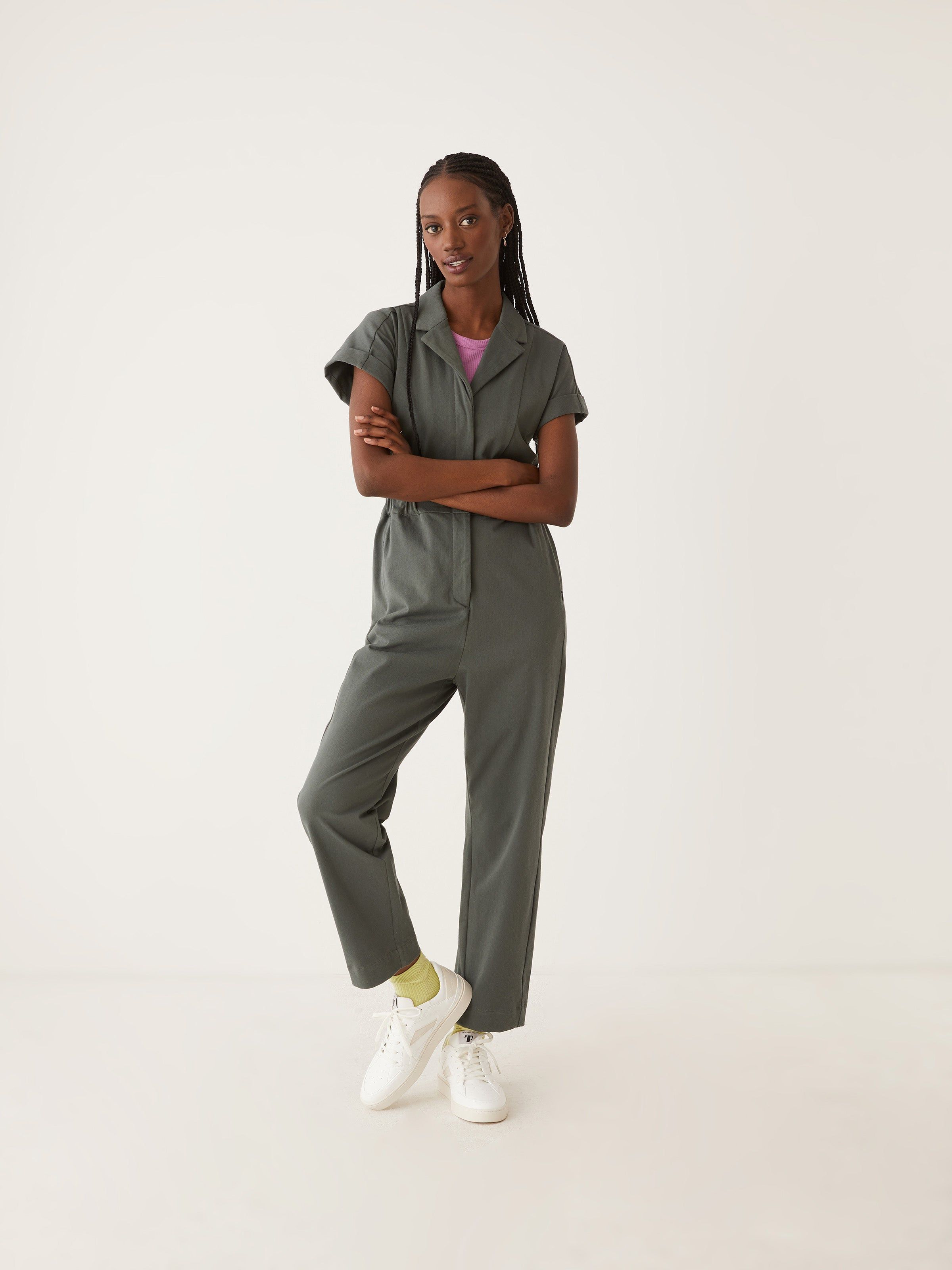 The Flex Commuter Jumpsuit in Smoked Green sold by Frank & Oak product image thumbnail 2