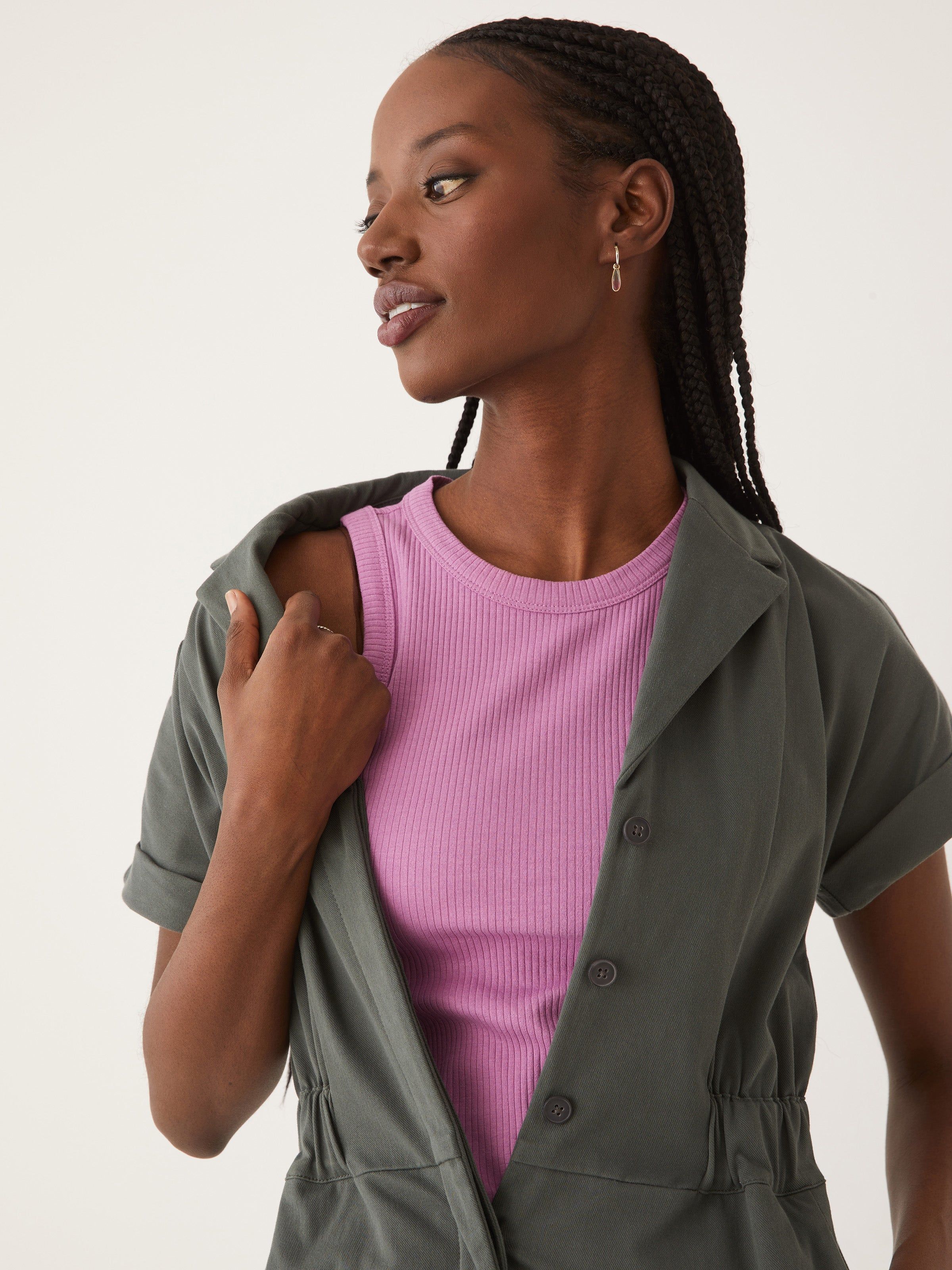 The Flex Commuter Jumpsuit in Smoked Green sold by Frank & Oak product image thumbnail 6