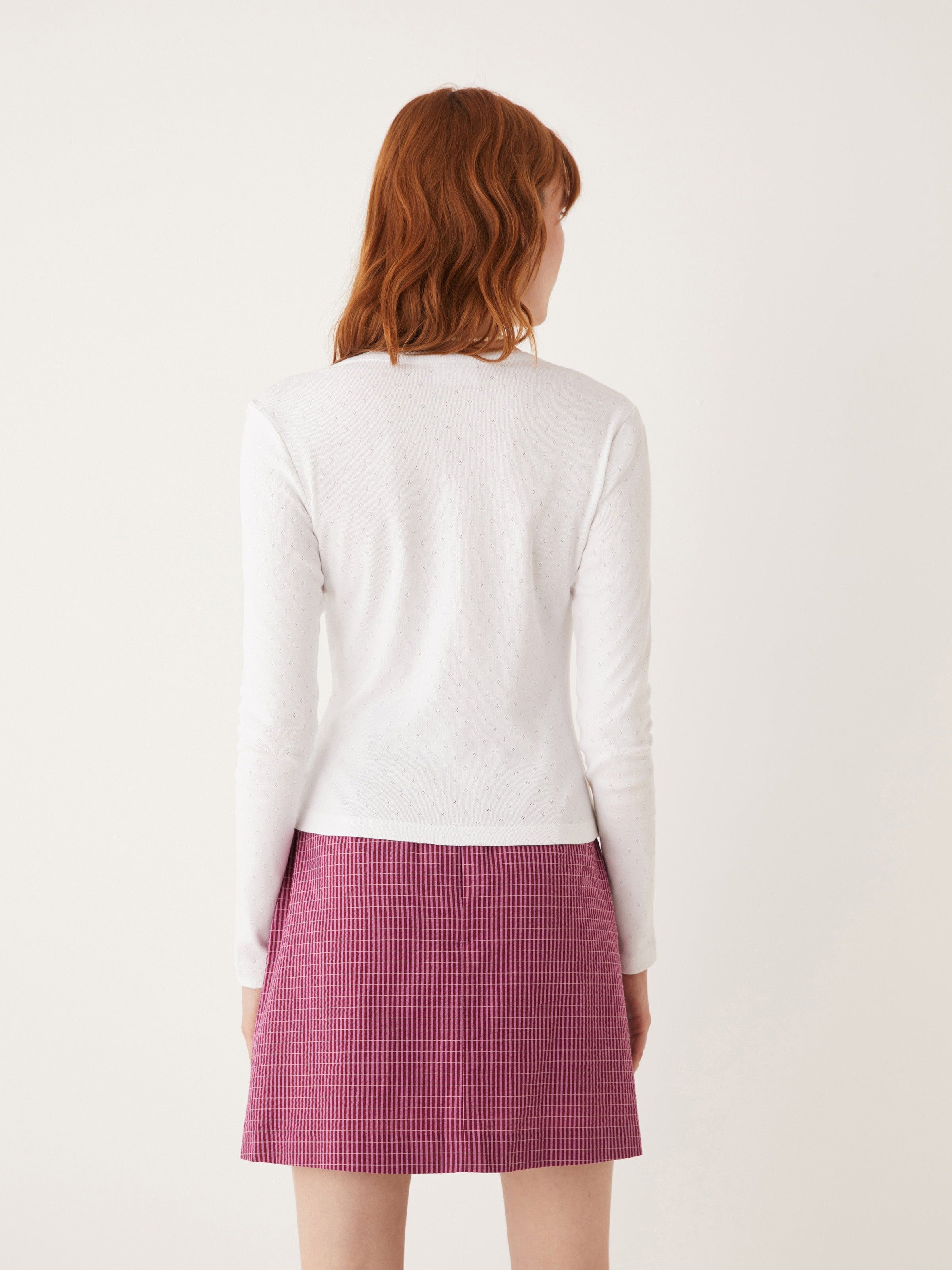 The Pointelle Button-Up Top in Bright White sold by Frank & Oak product image thumbnail 3