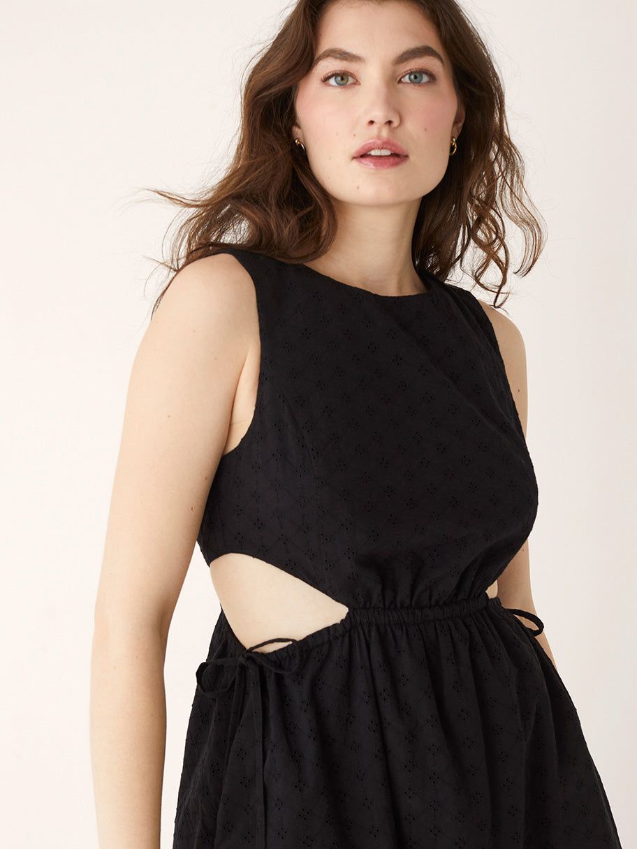 The Eyelet Long Dress in Black sold by Frank & Oak product image thumbnail 2