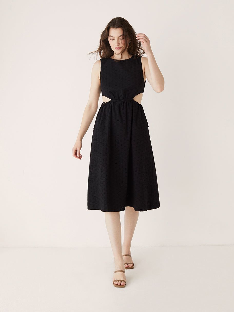 The Eyelet Long Dress in Black sold by Frank & Oak product image thumbnail 5