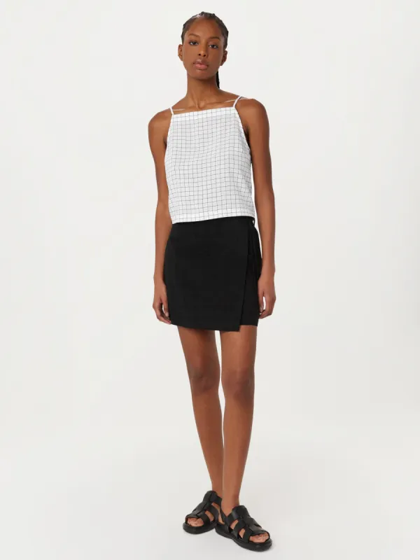 The Seersucker Mini Skirt in Black sold by Frank & Oak