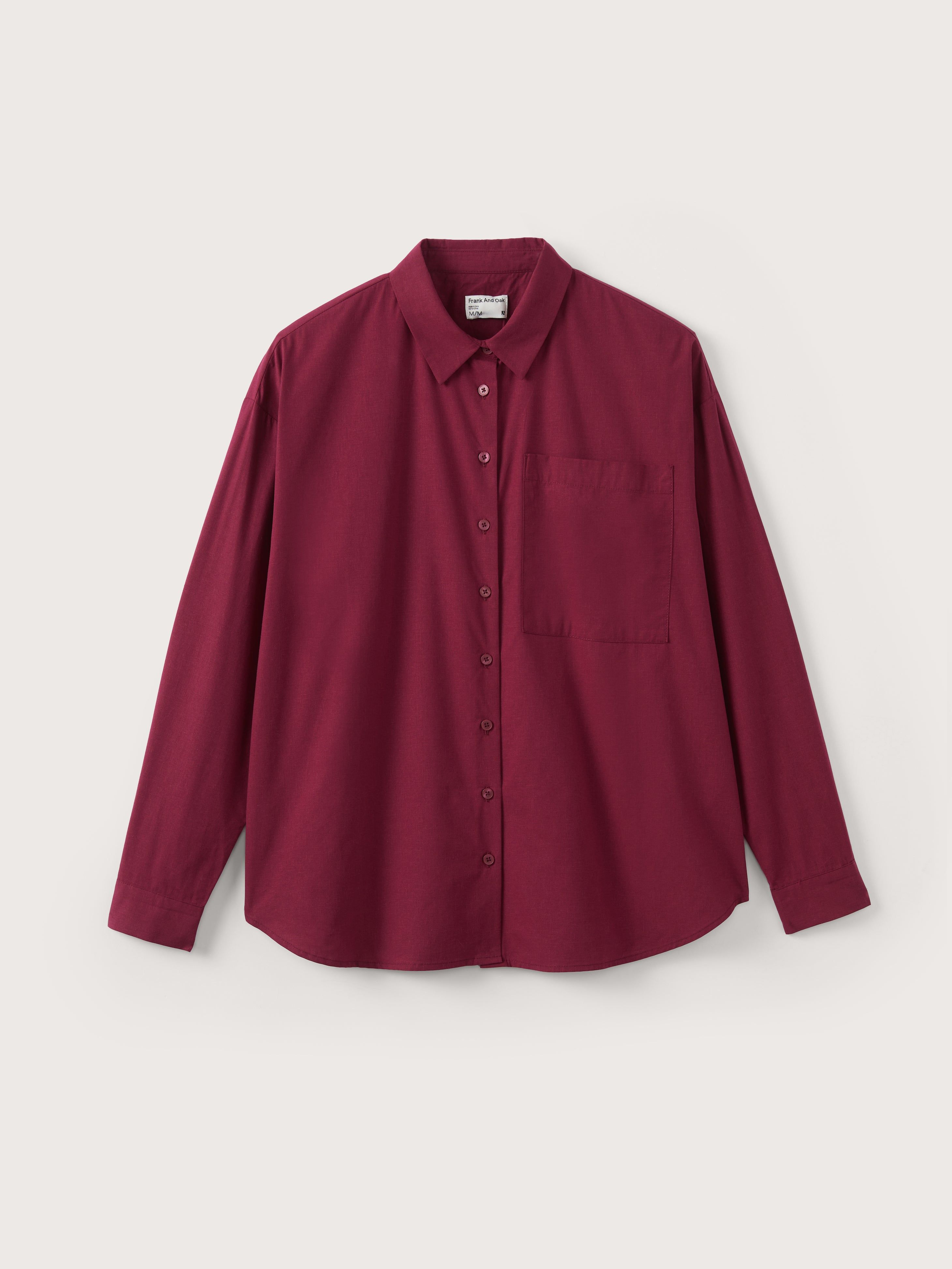 The Kapok Loose Shirt in Cherry sold by Frank & Oak product image thumbnail 6