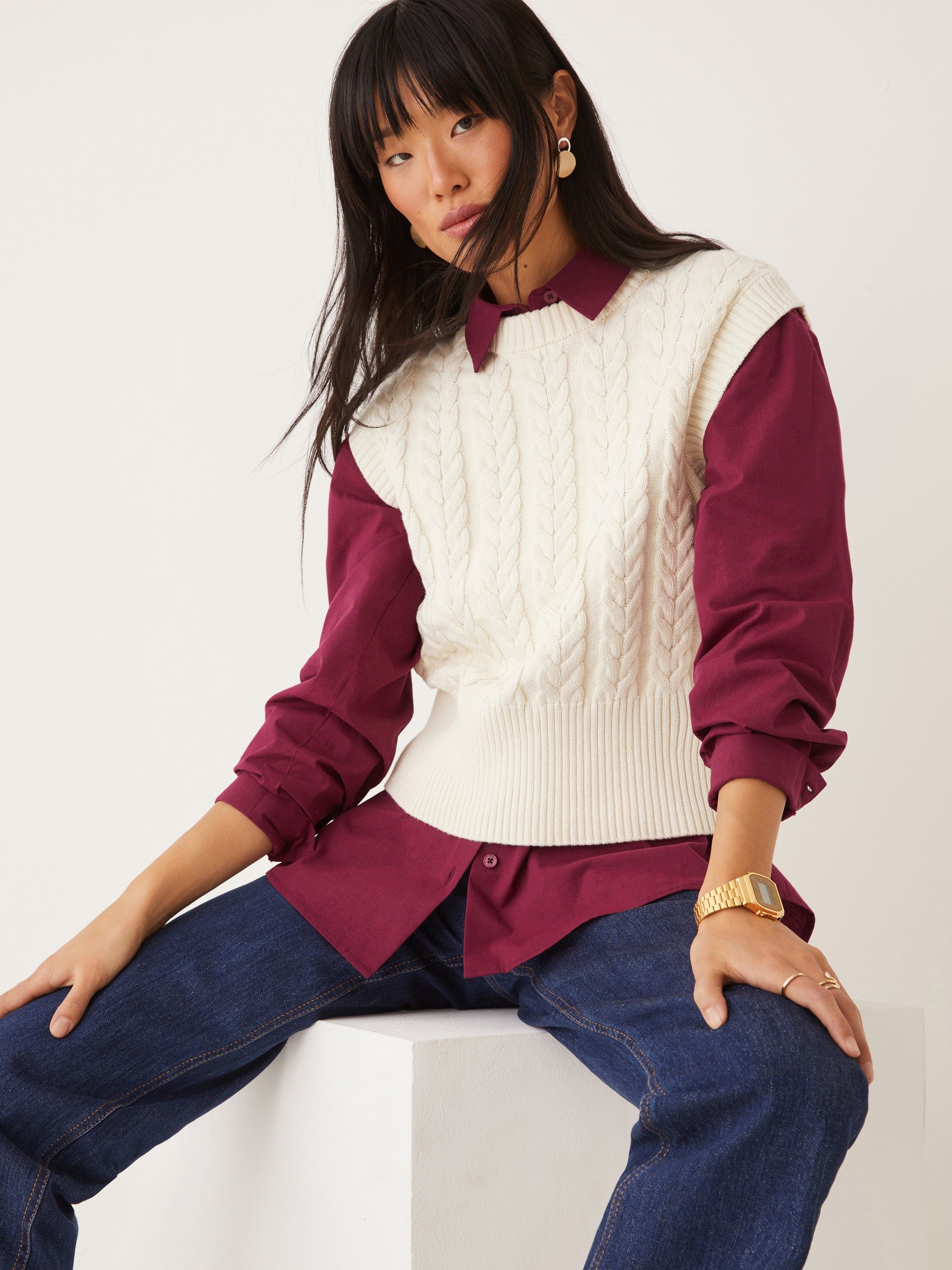 The Kapok Loose Shirt in Cherry sold by Frank & Oak product image thumbnail 5